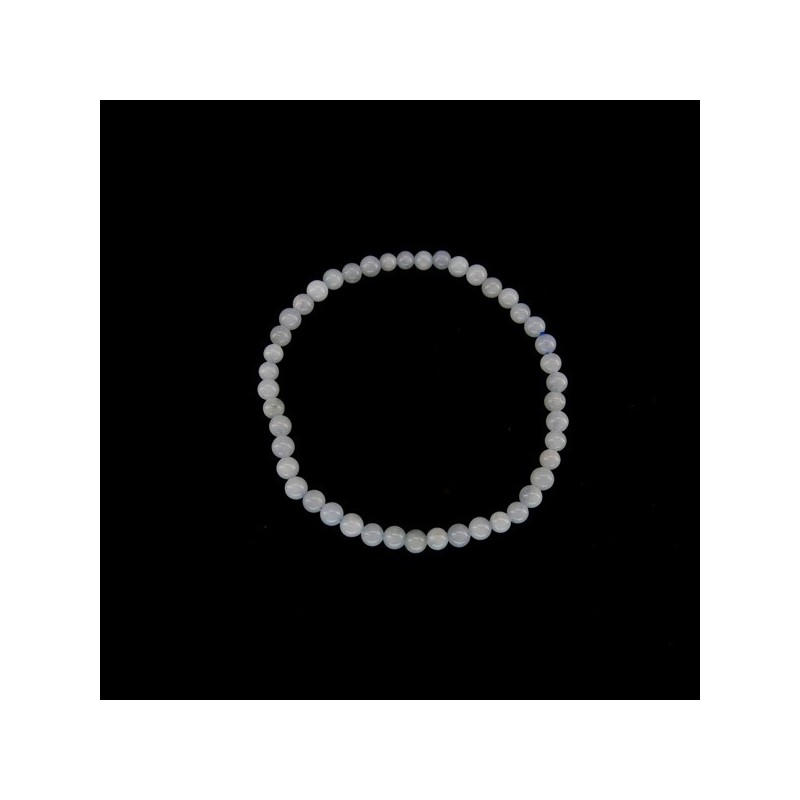 Pulsera de Aguamarina Bola Lisa 4mm