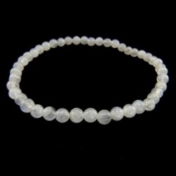 Pulsera de Piedra Luna Bola Lisa 4mm