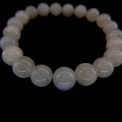 Pulsera de Piedra Luna Bola Lisa 8mm
