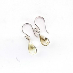 Pendientes de Citrino Lagrima Facetada Mini - Plata de Ley 925