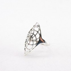 Anillo Flor de la Vida Alargado - Plata de Ley 925