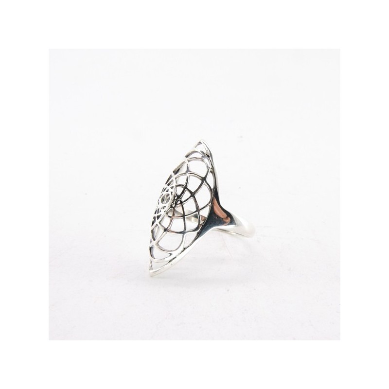 Anillo Flor de la Vida Alargado - Plata de Ley 925