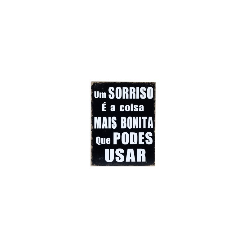 Adorno Pared Placa Metal Mensajes  33 cm