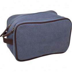 BOLSA ASEO CANVAS AZUL FL13 24X12X15CM