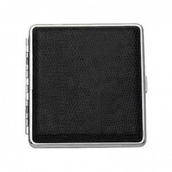 PITILLERA PIEL NEGRA 98X92X20MM P/20 CIGARRILLOS