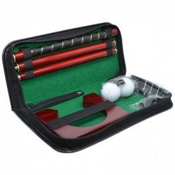 SET MINI-GOLF NEGRO ACCES. MAD. NOGAL 30x14x5cm