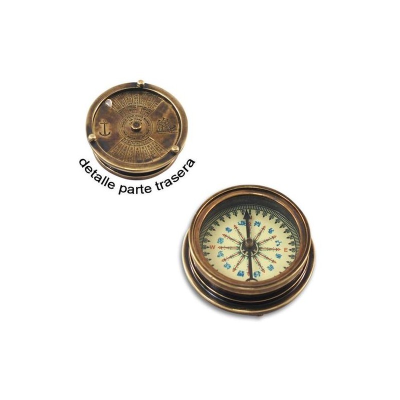 Brujula Retro Laton con Calendario 5 cm