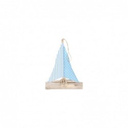 Figura Decorativa Barco Madera 30 cm