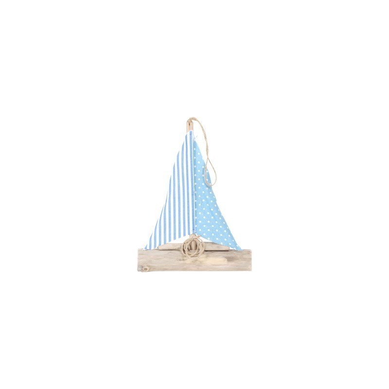 Figura Decorativa Barco Madera 30 cm