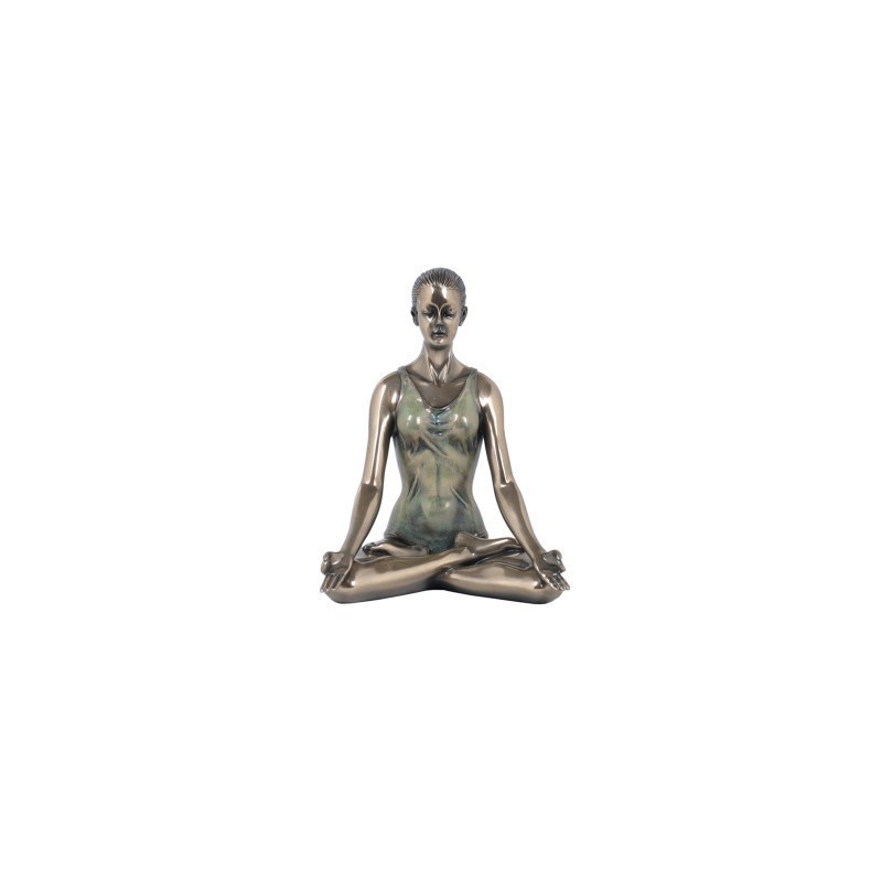 Figura Decorativa Clasica Mujer Yoga Pose de Loto 13 cm