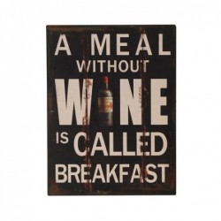 Placa Pared Decorativa Wine 33x25 cm