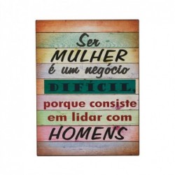 Placa Pared Decorativa Mujeres 33x25 cm