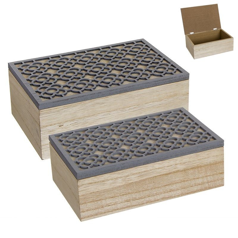 Caja Juego 2 Unidades Madera Panot 24 cm