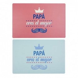 Mantel Individual x2 Colores Plastico Papa 28x43 cm