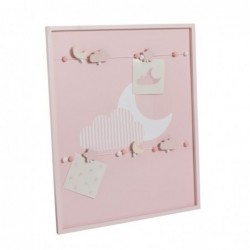 Panel con Pinzas  Infantil Rosa 45 cm