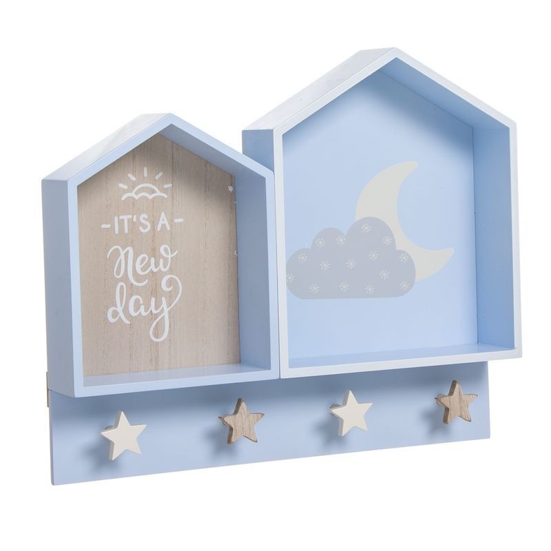 Perchero Estante Infantil Azul 42 cm