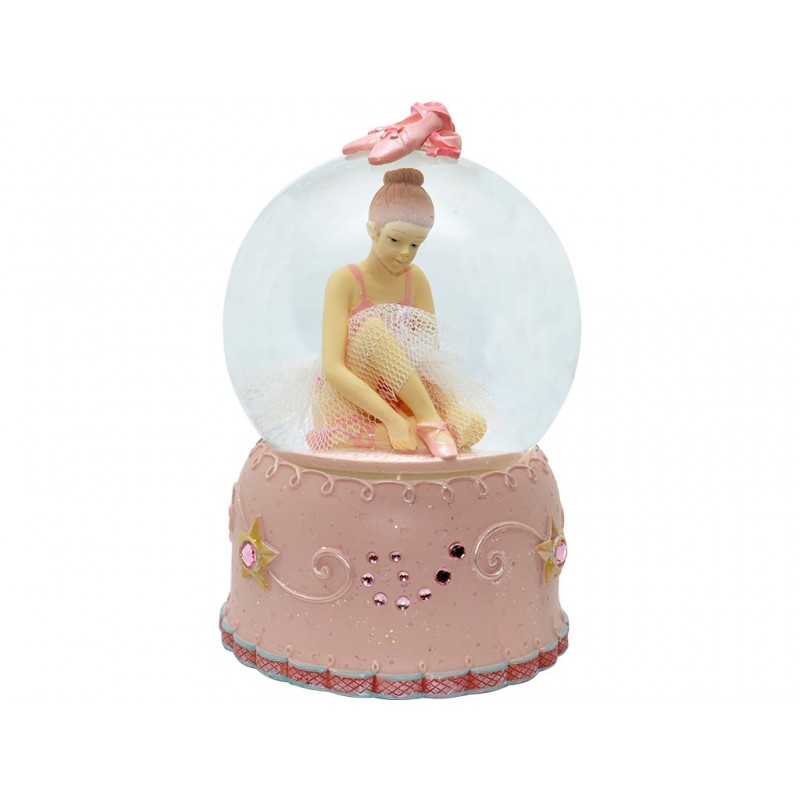 Bola Musical con Purpurina Bailarina 15 cm