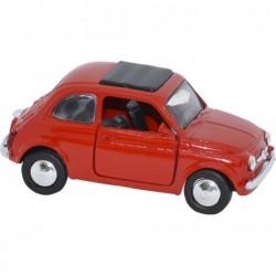 Figura Coche Fiat 500 Escala 1:32 1965 Rojo Metal