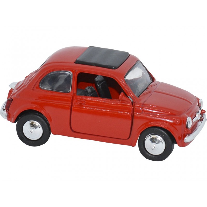 Figura Coche Fiat 500 Escala 1:32 1965 Rojo Metal