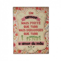 Placa Pared Decorativa Mensajes 33x25 cm