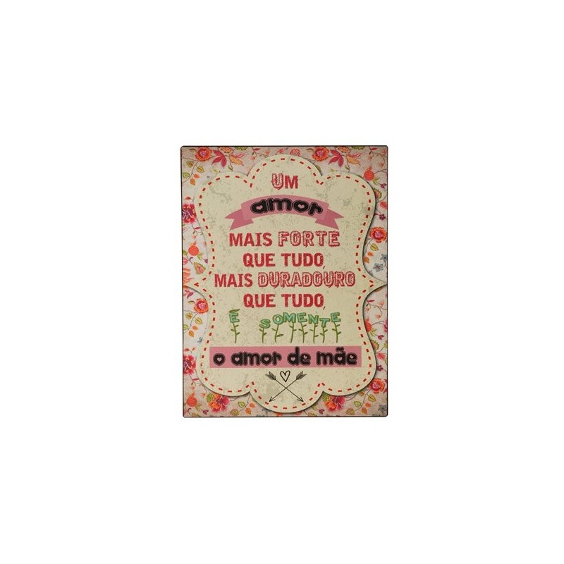 Placa Pared Decorativa Mensajes 33x25 cm