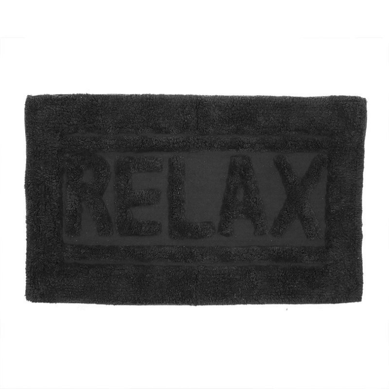 Alfombra de Baño Relax Negro 70x45 cm