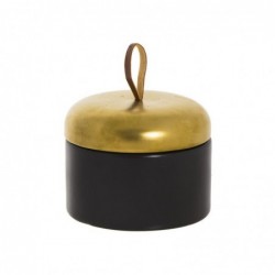 Bote Porta algodones Baño Bicolor Ceramica 9 cm
