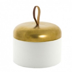 Bote Porta algodones Baño Bicolor Ceramica 9 cm