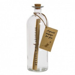 Botella Decorativa con Mensaje Retro Marron 27 cm