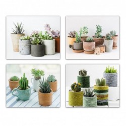 Cuadro Decorativo x6 Cactus 40x50 cm