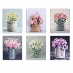 Cuadro Decorativo x6 Flores 40x50 cm