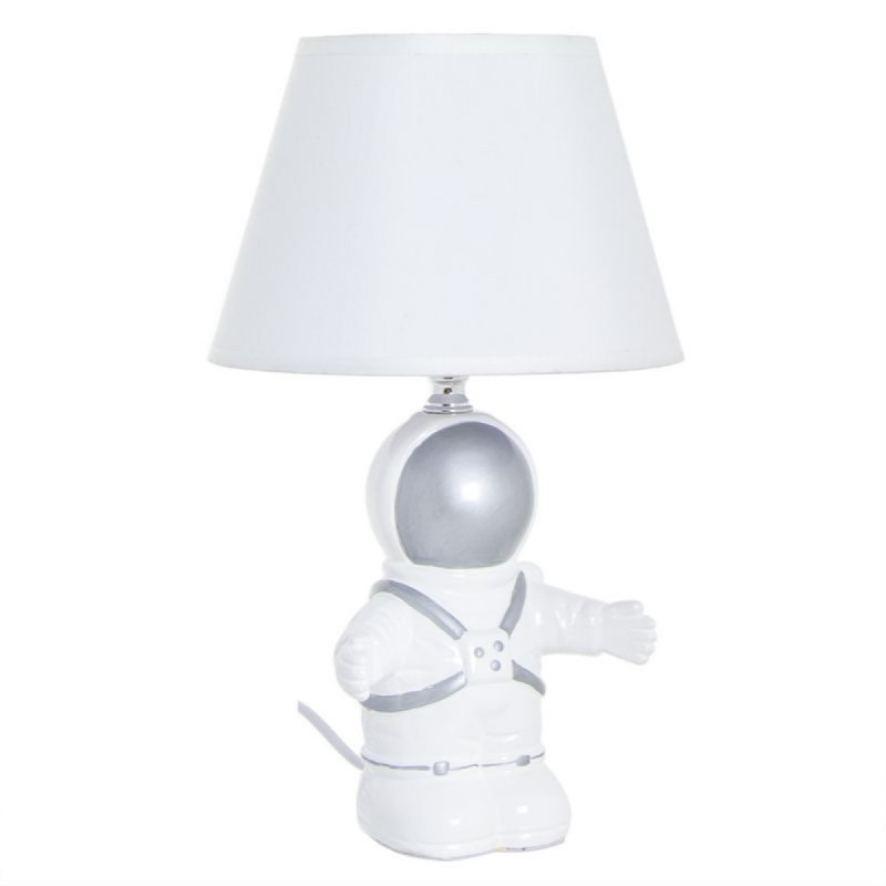 Lampara de Mesa Infantil Astronauta blanco 17 cm