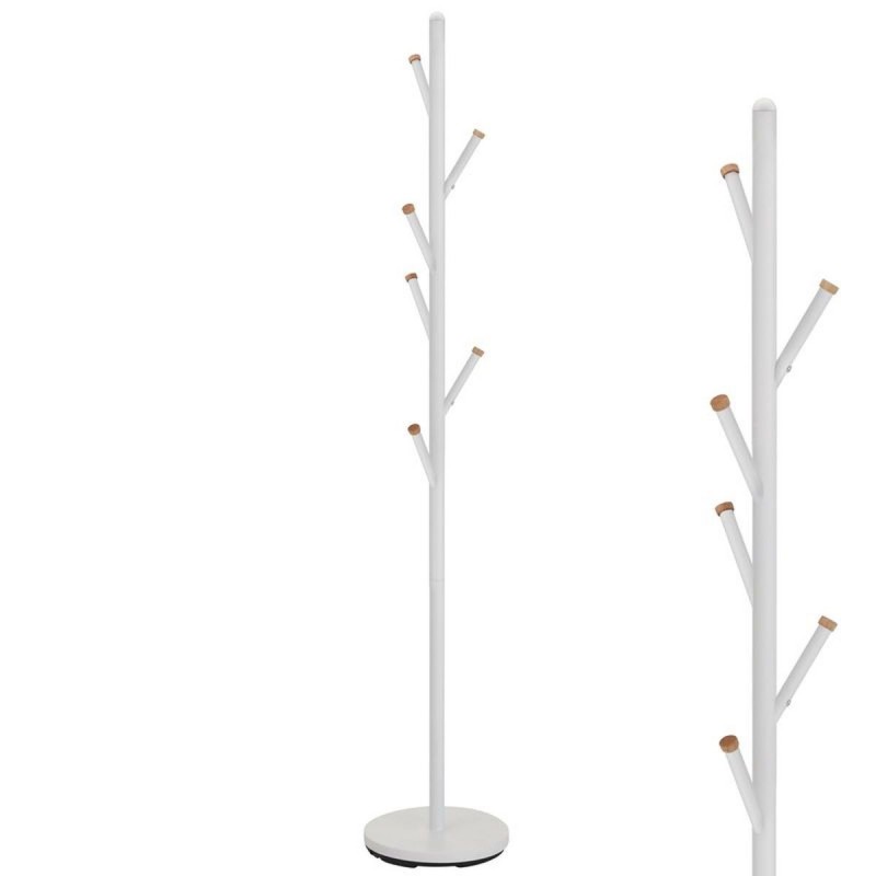 Perchero Metal y Madera Cactus Blanco 173 cm