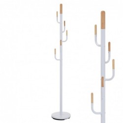 Perchero Metal y Madera Cactus Blanco 174 cm