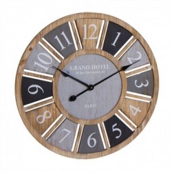 Reloj de Pared Redondo Paris Gris 60 cm