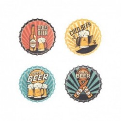 Iman de Nevera x4 BEER Ceramica 7 cm