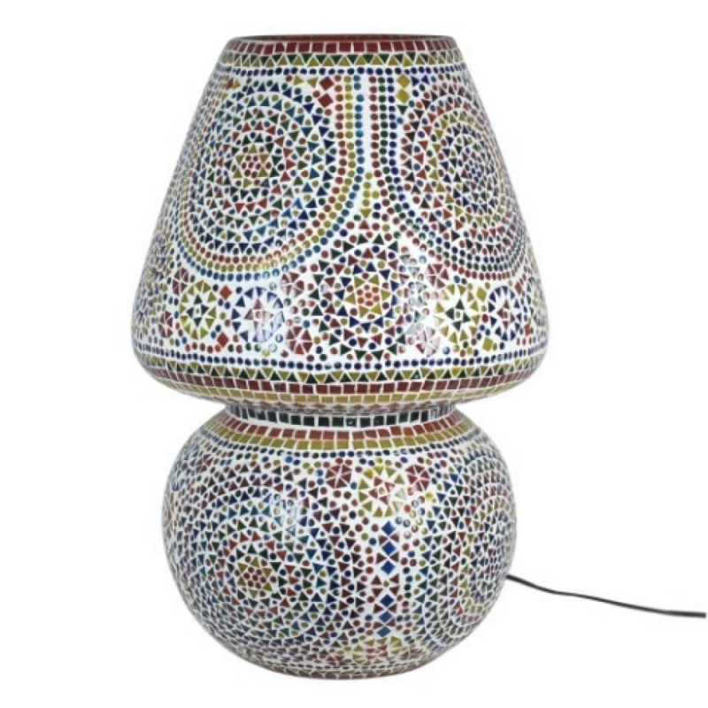 Lampara de Sobremesa Mosaico Cristal 60 cm