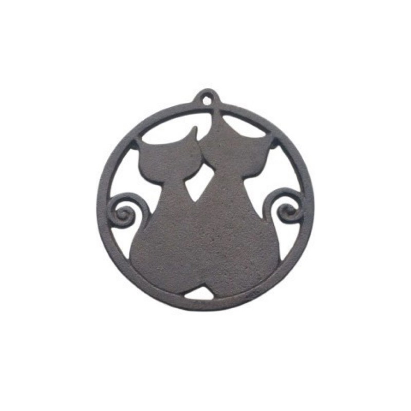 Salvamantel Gatos Hierro 15 cm