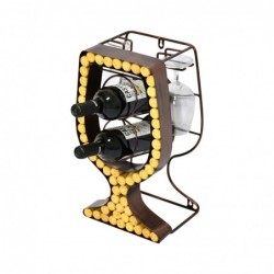 Botellero Metalico Copa de Vino 41 cm