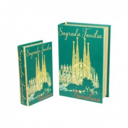 Caja en Forma de Libro Sagrada Familia Set de 2 Unidades 27 cm
