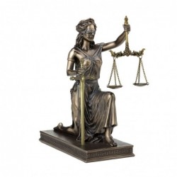 Figura Decorativa clasica DIOSA DE LA JUSTICIA CON BASCULA Y ESPADA 24 cm