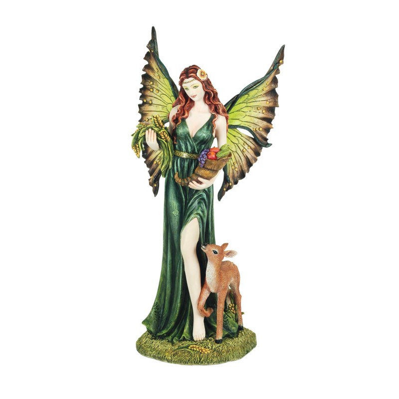 Figura Decorativa Resina Angel Bendicion de la cosecha 34 cm