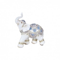 Figura Decorativa Resina Elefante Blanco 13 cm
