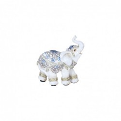Figura Decorativa Resina Elefante Blanco 9 cm