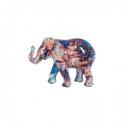 Figura Decorativa Resina Elefante Colores 12 cm