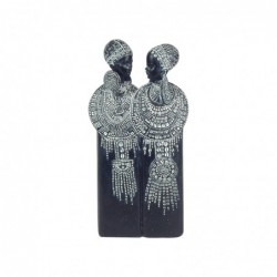 Figura Decorativa Resina Mujeres Africanas 23 cm