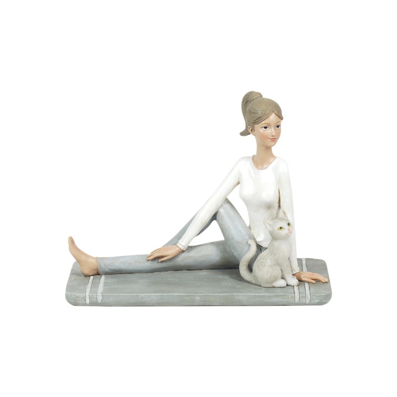 Figura Decorativa Resina Yoga 18 cm