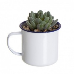 Adorno Decorativo Cactus en Taza Laton 10 cm