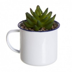 Adorno Decorativo Cactus en Taza Laton 13 cm