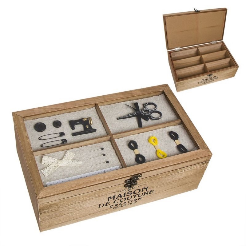 Caja Costurero Madera 30 cm